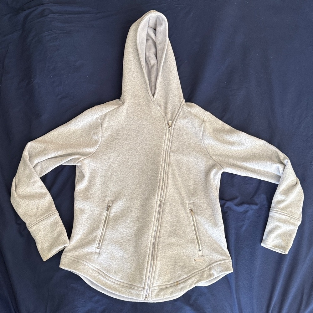 Athleta Easy Cozy Karma Jacket in Light Grey Heather